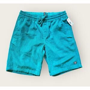 Billabong Mike EW Corduroy Shorts Mens M Green‎ Relaxed Comfy 90s Grunge $59.95